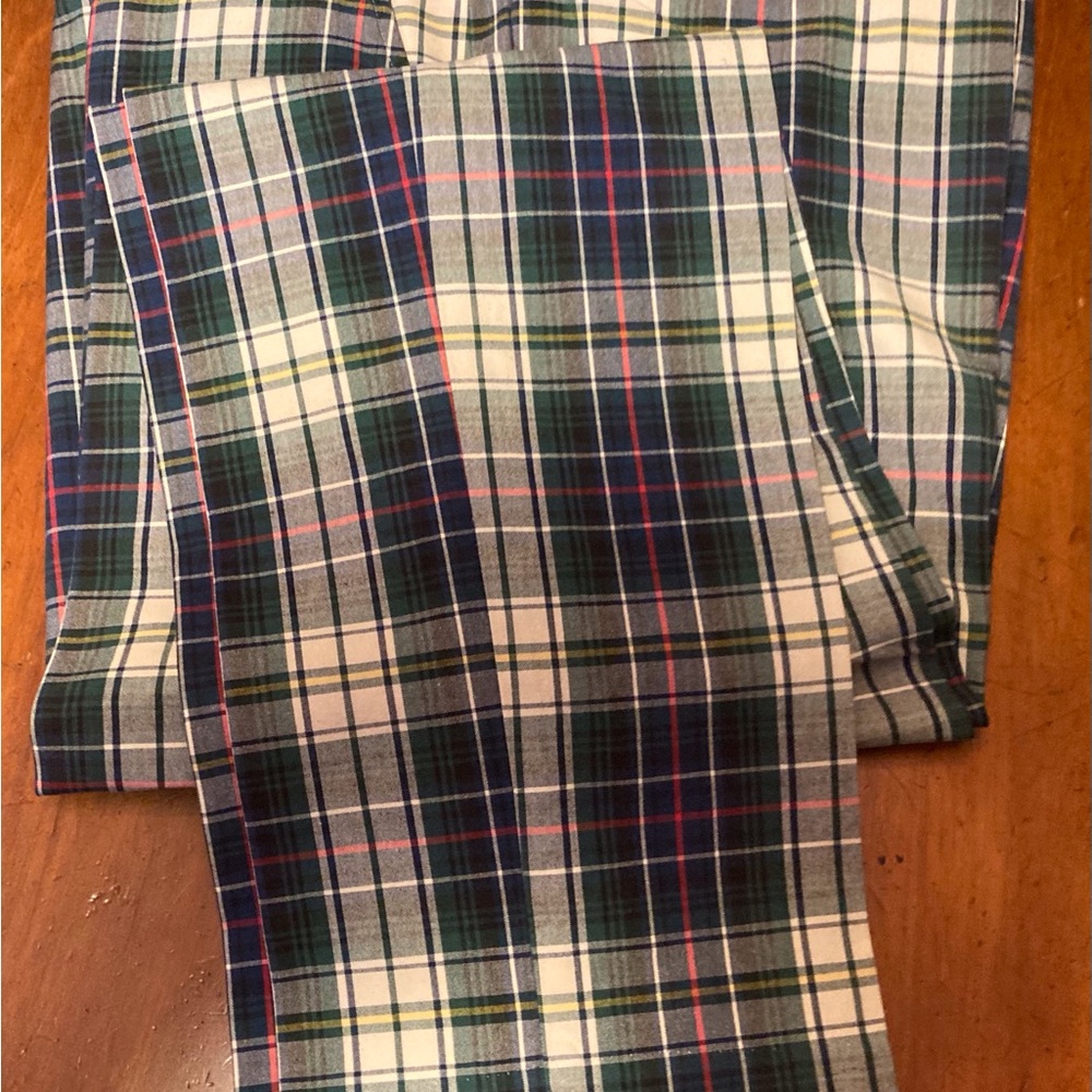 Polo Ralph Lauren, cotton plaid dress casual pant green white blue pink - Picture 5 of 11